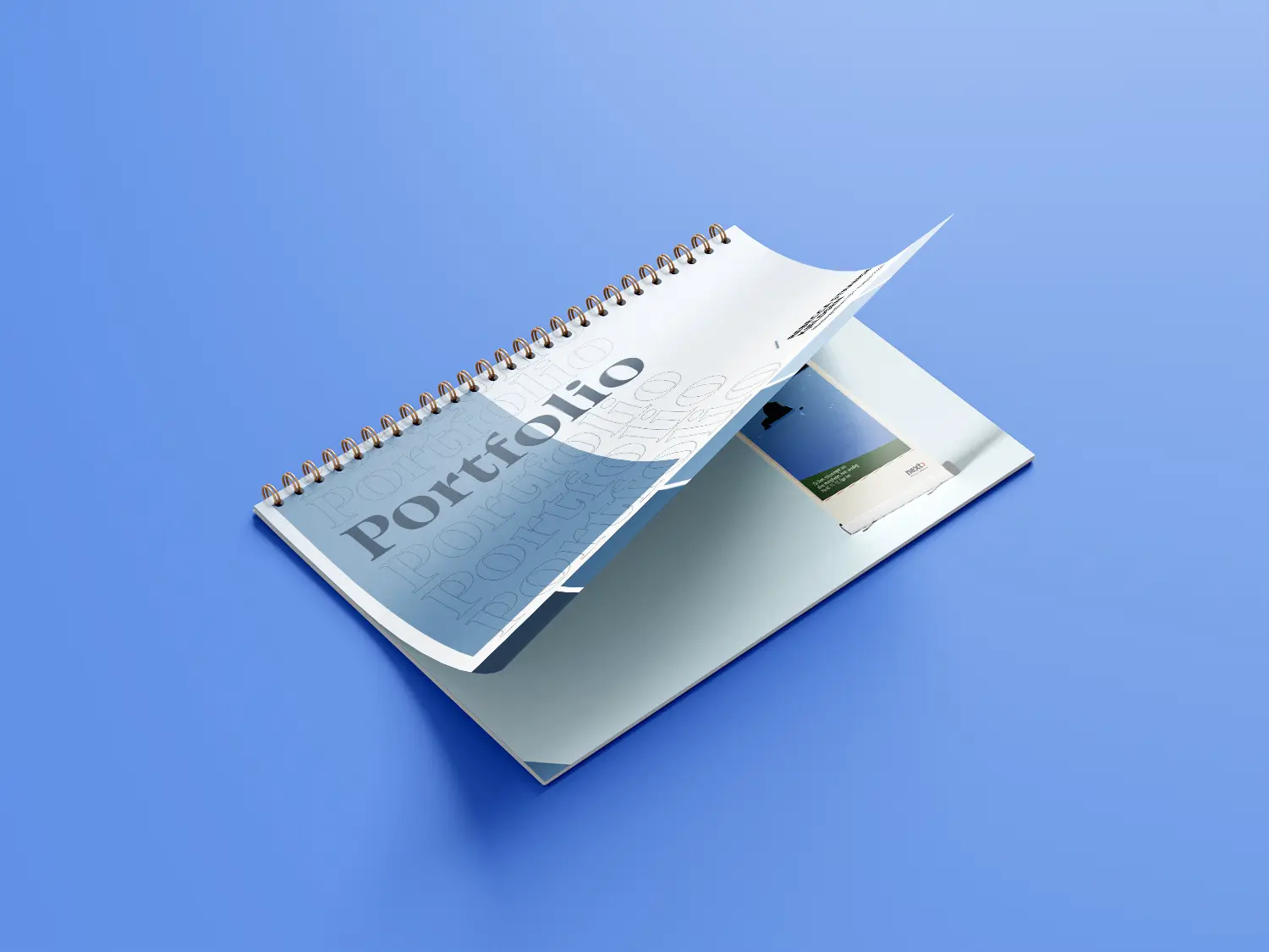 Mockup of the portfolio cover