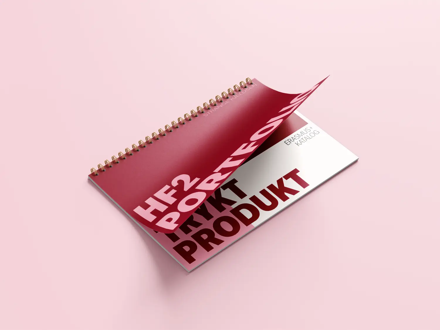 Mockup of the portfolio cover