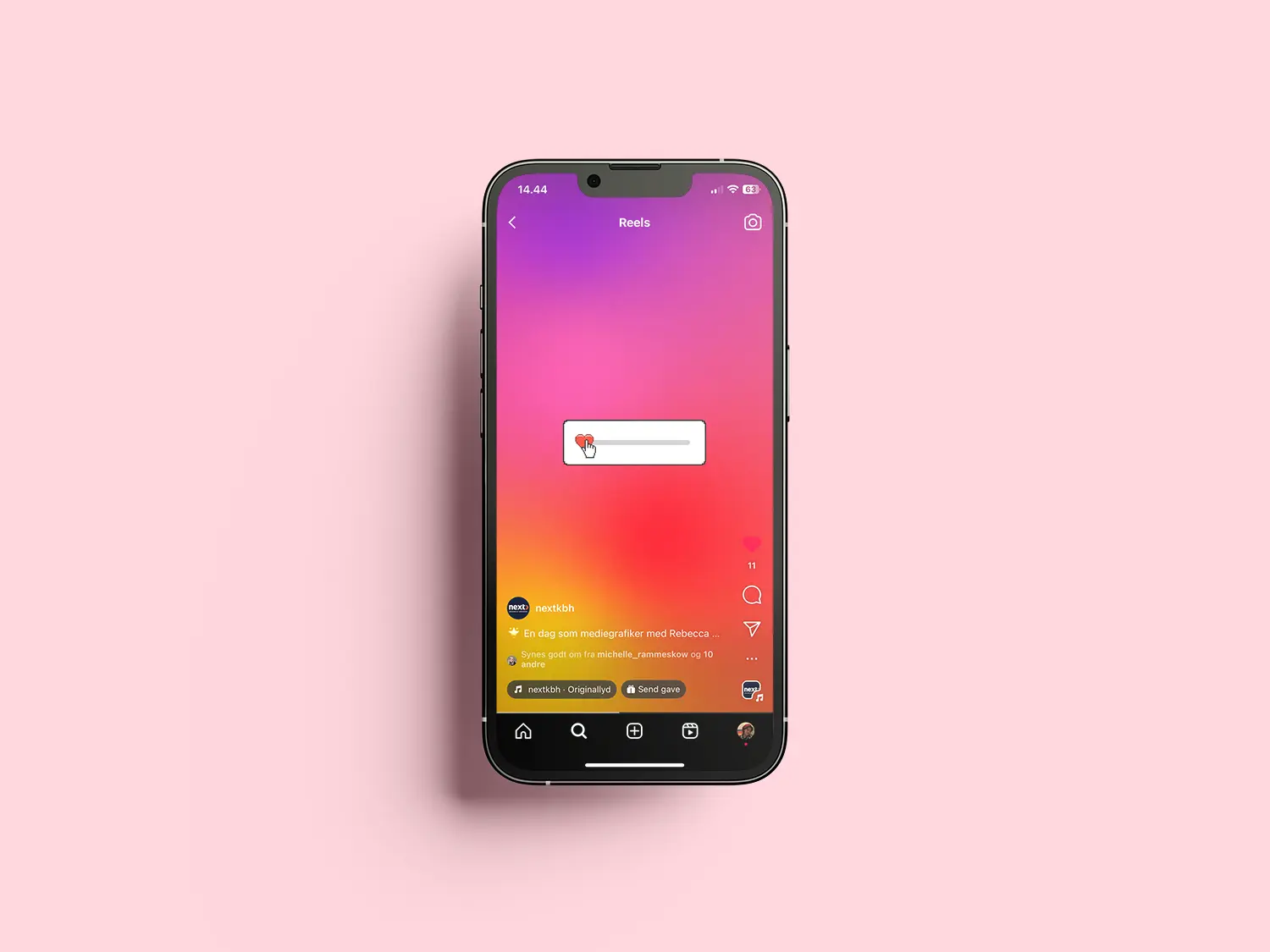 Mockup of the Instagram reel thumbnail