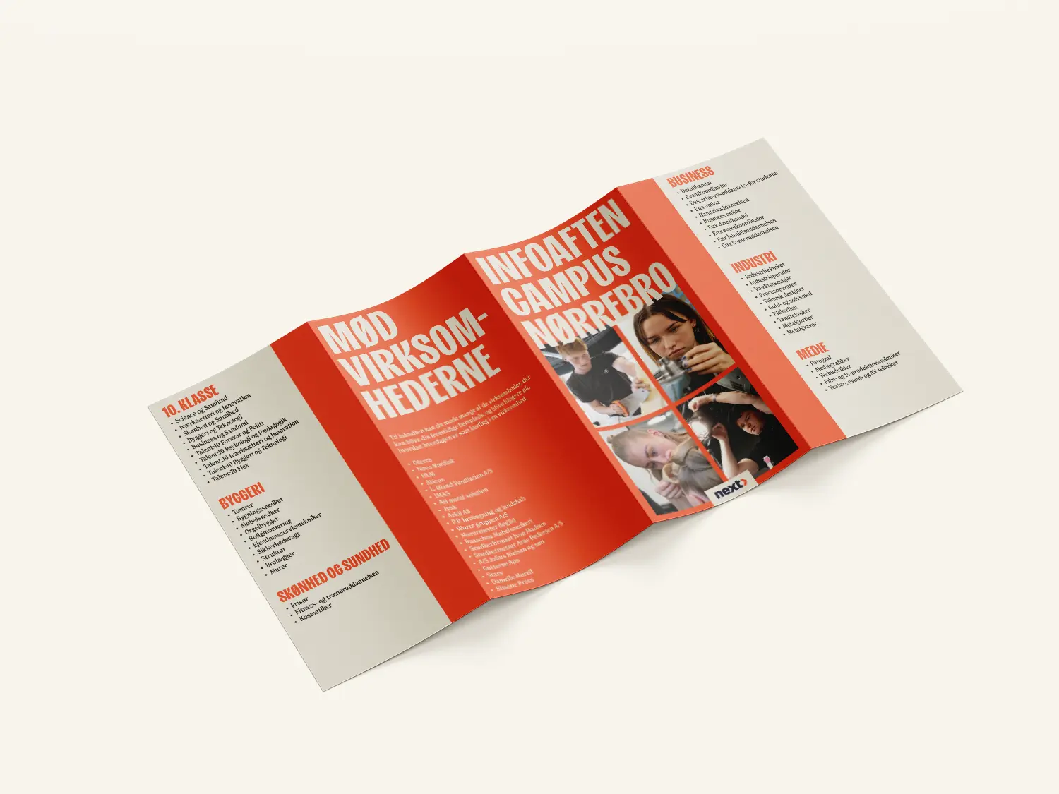 Mockup of the event programme and wayfinding map cover