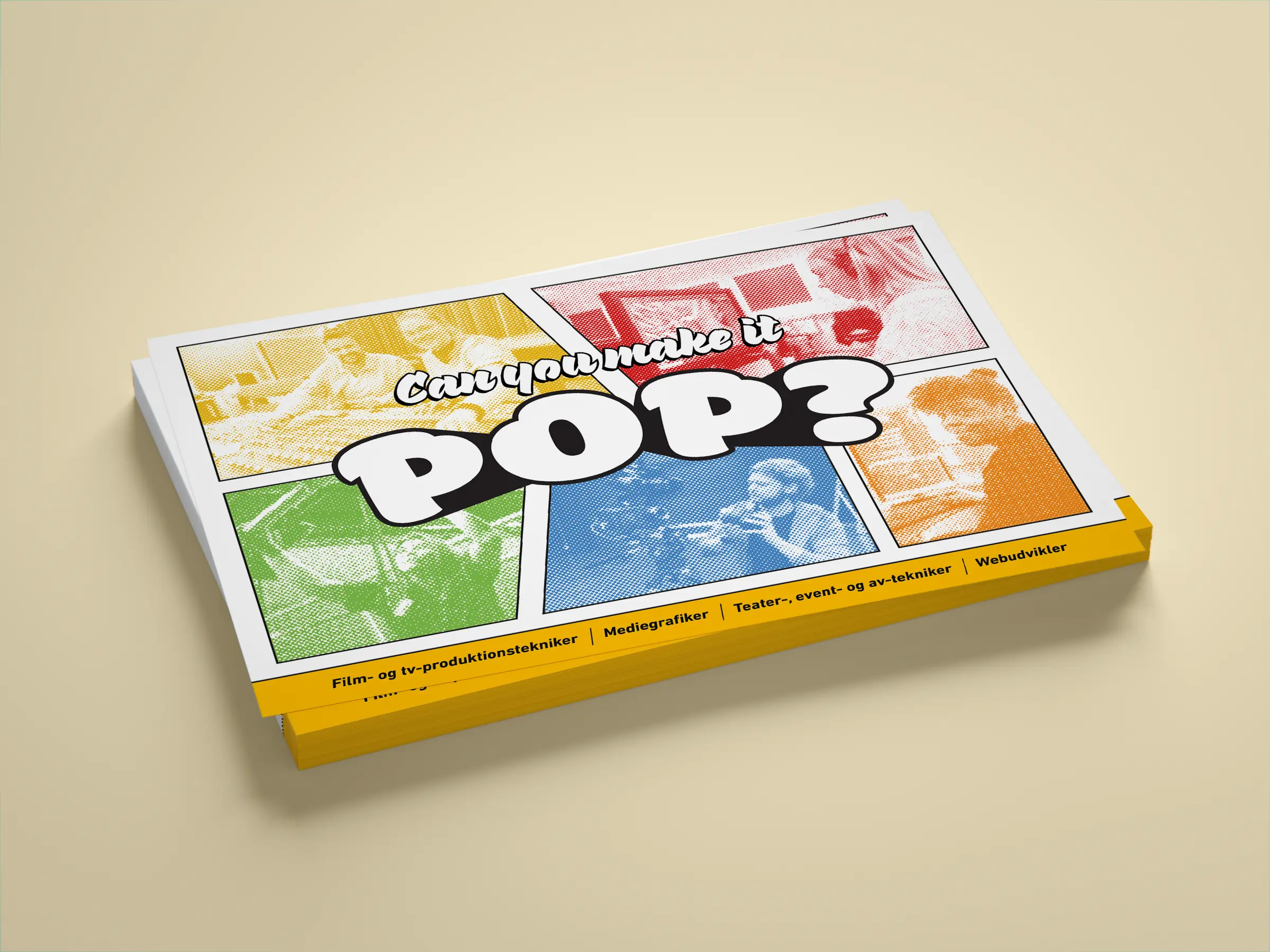 A spread of the cartoonish-style Go-card's front- and backpage