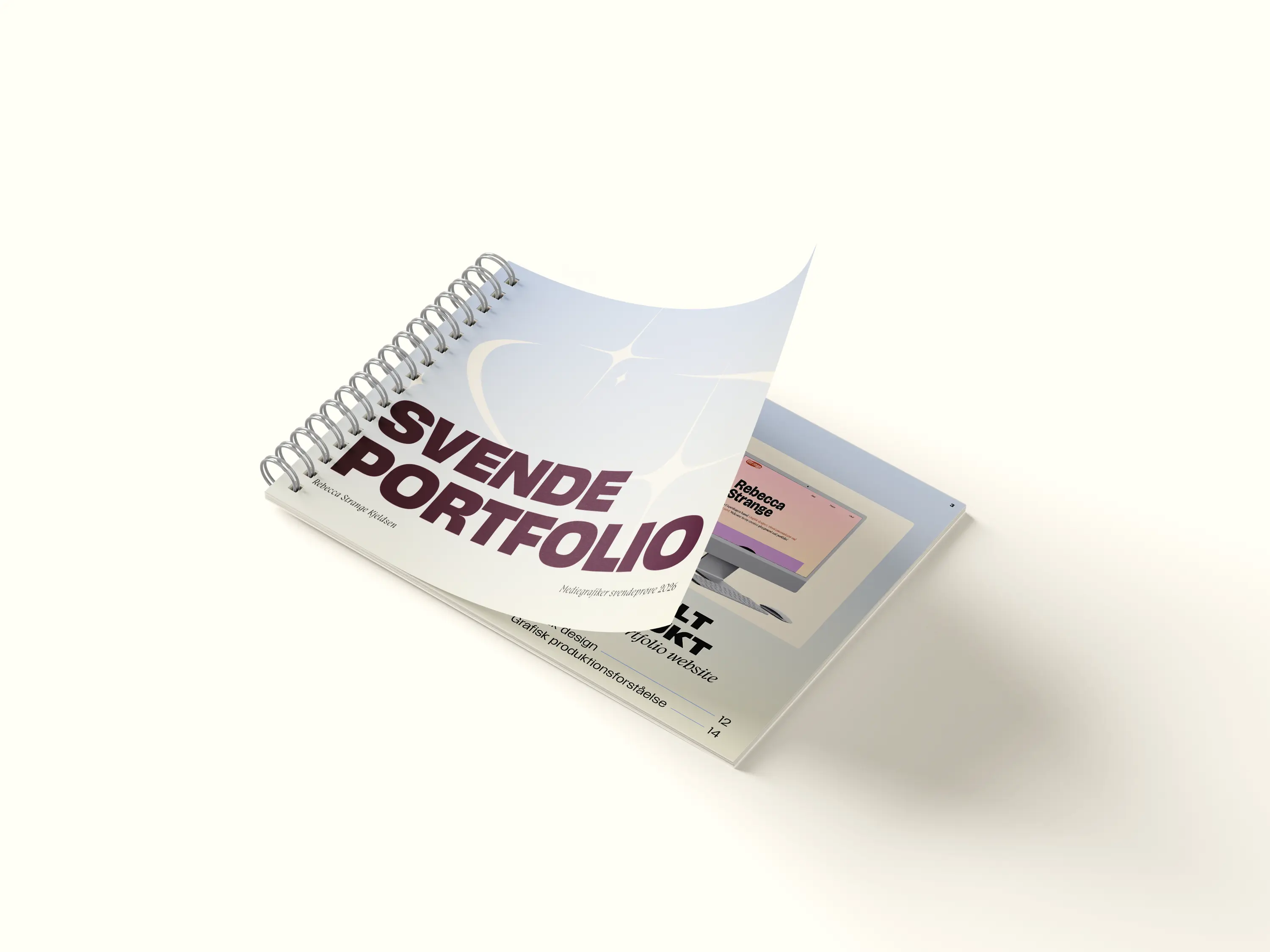 Mockup of the final semester portfolio cover